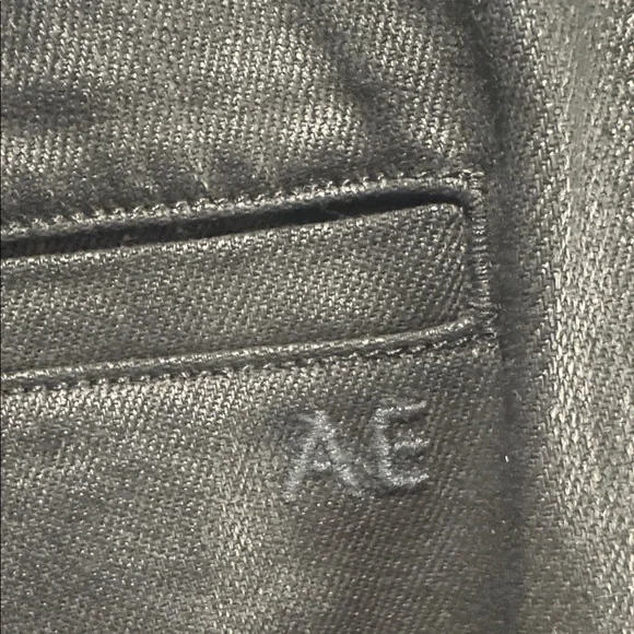 450 -American Eagle high rise ultra wide leg trouser - shiny black - Picture 8 of 11